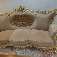 مبلمان ۷ نفره نیمه استیل ورق طلا|مبلمان خانگی و میز عسلی|ری, شهادت|دیوار