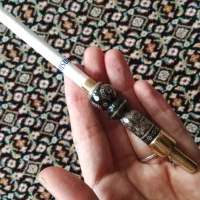 چوب سیگاری نقره کوبی شده با شاخ گاو نو|کلکسیون و سرگرمی|اردبیل, |دیوار