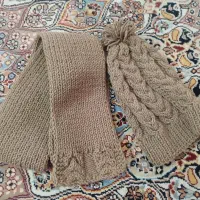 کلاه و شال گردن بافت بچگانه و نوزاد  نو
