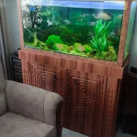 آکواریوم همراه کلبه وماهی ومطعلقات|ماهی|ضیاء آباد, |دیوار