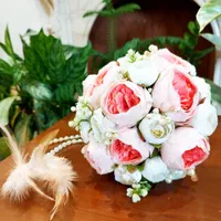 دسته گل عروس لیندا|گل مصنوعی|ری, سرتخت|دیوار