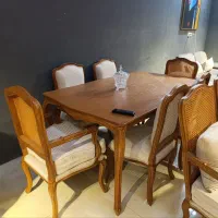 ست ناهارخوری فرانسوی راش در رنگ‌بندی انتخابی