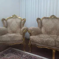 مبل سلطنتی۹نفره دسته متکایی با جلومبلی|مبلمان خانگی و میز عسلی|خوی, |دیوار