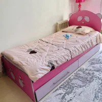 تخت نوجوان یکنفره طرح پاندا ام دی اف|تخت و سرویس خواب|رشت, گلسار|دیوار