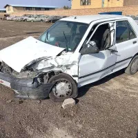 ماشین تصادفی پراید ۹۶بی رنگ