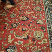 ۲ عدد قالی دست بافت اردبیل کارکرده