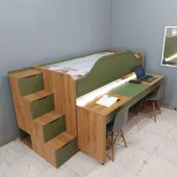 تخت دوطبقه کشویی فوق کاربردی مدل D-020N|تخت و سرویس خواب|رشت, جانبازان|دیوار