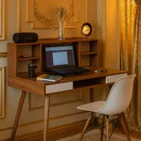 انواع میز تحریرشلف دار صندلی تدی تمام MDF|میز تحریر و کامپیوتر|کرمانشاه, |دیوار