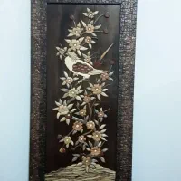 تابلو معرق منبت چوب طرح گل و مرغ