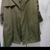 پالتو بارونی و شال بافت