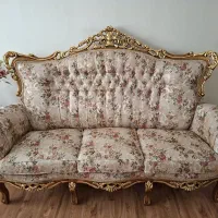 مبل استیل سلطنتی ۹ نفره با چوب راش