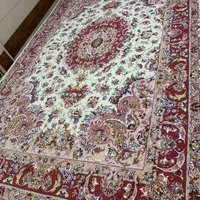 (فرش حق زاده)جفت فرش۶متری۳۰رج طرح خطیبی گل ابریشم|فرش|تبریز, |دیوار