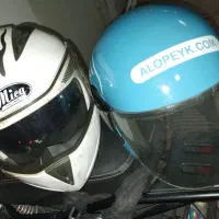 دو عدد کلاه کاسکت موتور سالم