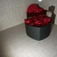 باکس قلبی گل روبانی برای ولنتاین