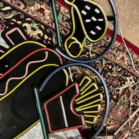 ریسه و نئون|ریسه و چراغ تزئینی|تربت جام, بوستان وحدت|دیوار