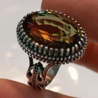 انگشتر نقره الکسندریت دست ساز