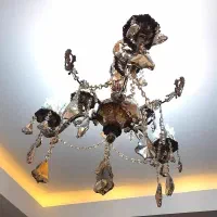 لوستربرنجی مدل غنچه اقساطی بخر باضمانت‌نامه|لوستر و چراغ آویز|الوند, |دیوار