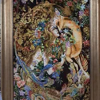 تابلوفرش دستبافت/تابلو فرش طرح نیاز نوازش