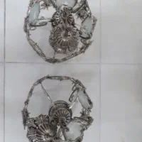 لوستر برنزی با طرح هخامنشی|لوستر و چراغ آویز|اصفهان, صدف|دیوار