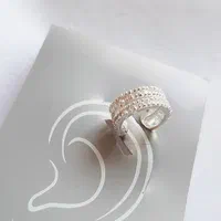 ایرکاف نقره نگینی مدل سفید کیوت و درخشان