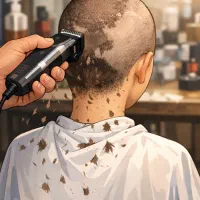 تجربه کچل کردن و تراشیدن موی سر