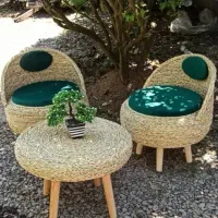 میز صندلی حصیری