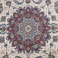 دوعدد فرش ابریشم پشم دستباف نه متری پنجاه خانه