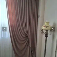 دکور پرده مخمل رنگ موکا نسکافه ای