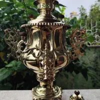 سماور زغالی برنجی بسیار سنگین وزن
