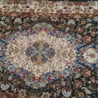 فرش دست بافت ابریشم ومرینوس یک دریک ونیم