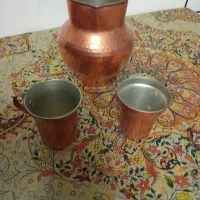 پارچ و لیوان مسی