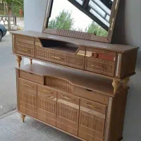 ست میز تلوزیون و آینه و کنسول آینه ای تمام MDF