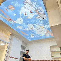 سقف کشسان-آسمان مجازی لاین نورپردازی استخر|مصالح و تجهیزات ساختمان|شیراز, زرهی|دیوار