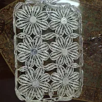 سینی آبکاری نقره طرح ملیله