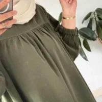 مانتو جنس کتان مشکی جلو بسته سینه چین دار|لباس|نورآباد, |دیوار