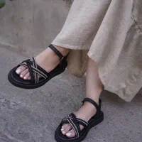 صندل کفش زنونه کرم ومشکی