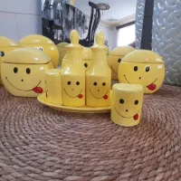 پا سماوری ۲۰ پارچه طرح لبخند با کارتن مناسب جهزیه
