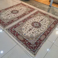 جفت قالیچه دستباف ‌کرک و ابریشم کاشان|فرش|تهران, اکباتان|دیوار