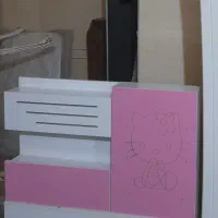 تخت یکنفره سفید صورتی