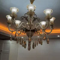 لوستر کریستال شیشه ای|لوستر و چراغ آویز|کرج, محمود آباد|دیوار