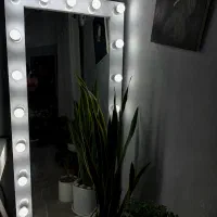 آینه قدی چراغ دار هالیوودی سنا چوب