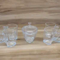 دو ست کامل فنجان و قندان قدیمی فرانسوی و غیره