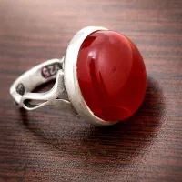 انگشتر نقره عقیق سرخ یمن