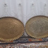 سینی برنجی بزرگ قدیمی|کلکسیون اشیاء عتیقه|ملارد, |دیوار