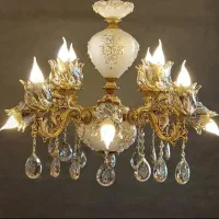 لوستر۸شاخه ۱۶ روشنایی|لوستر و چراغ آویز|گلستان (تهران), |دیوار