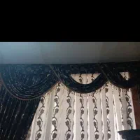 پرده سلطنتی با آستر و کتیبه و چوب پرده