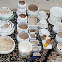 ۳۲ عدد گلدان سرامیکی  ۱۵ زیرگلدانی تمیز و نو|گل و گیاه طبیعی|تهران, جنت‌آباد شمالی|دیوار