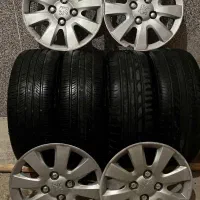 ۵ عدد رینگ ساده همراه با قالپاق سایز ۱۴