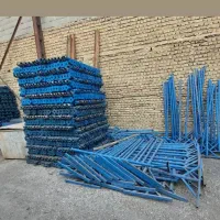 قالب فلزی بتن جک سقفی سه نیم لوله داربست قالب بتن|مصالح و تجهیزات ساختمان|خمینی‌شهر, |دیوار