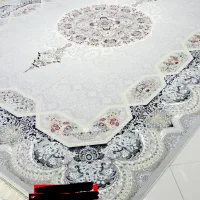 فرش۱۲متری ۱۲۰۰ شانه گل برجسته آکبندنخ آکریلیک